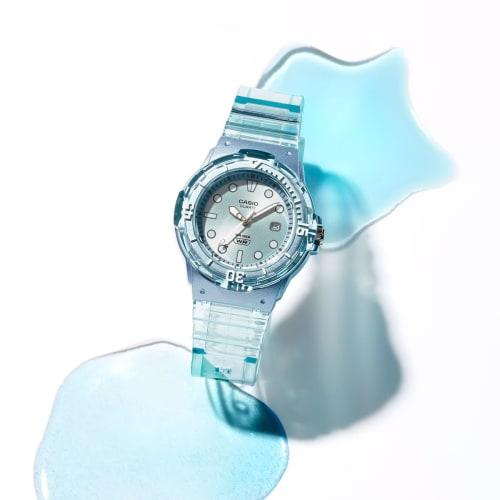 Casio CASIO Analog Watch LRW-200HS-2EV Ladies Kids Cheap Casio Clear Turquoise Overseas Model