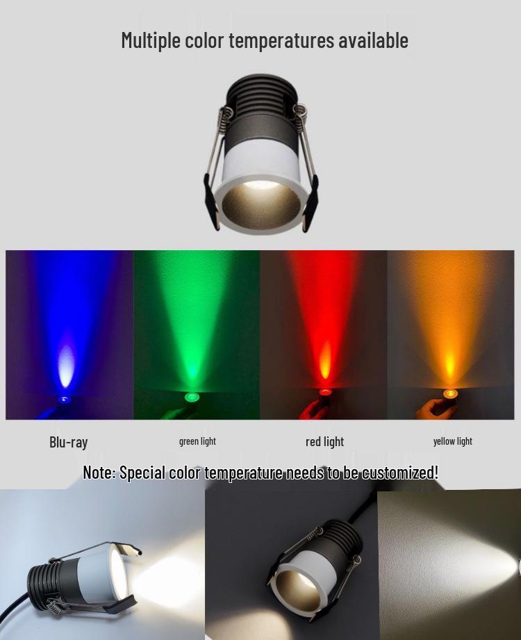 Mini Recessed LED Wine Glass Counter Spotlight