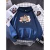 Sorry I'M Busy Cat Playing Games With Headphones Women Hoody Simple Pocket Pullovers Outdoor Soft Sweat Street Casual Female Top