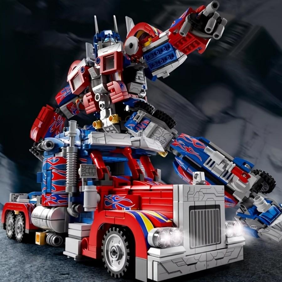 800+pcs Transforming Car Model Building Set, Optimus Prime. Bumblebee ABS Building Bricks Toy, Construction Toy Set Kids Toy