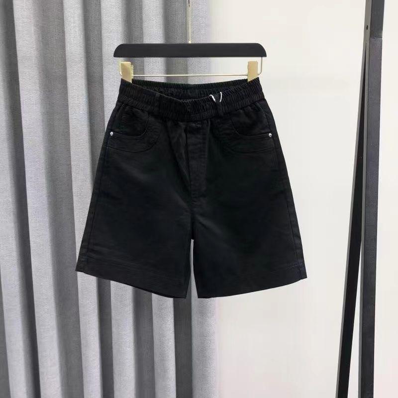 

Apricot Elastic Waist Women s Casual Mid-Length Wide-Leg Denim Shorts M (suggested weight 90-100 jin)
