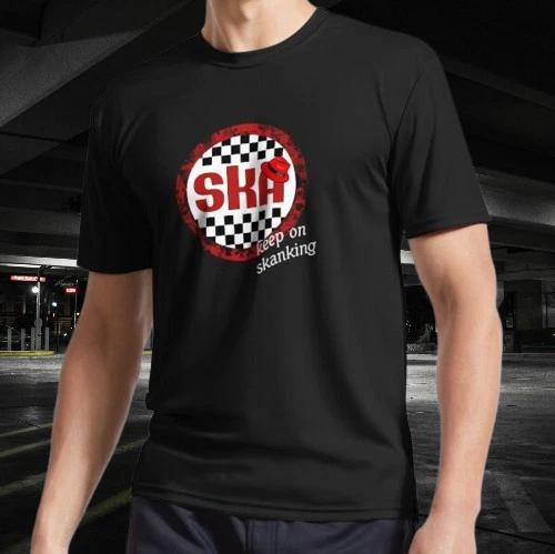 SKA Keep On Skanking Active Logo T-Shirt Funny Logo American Men s T-Shirt L