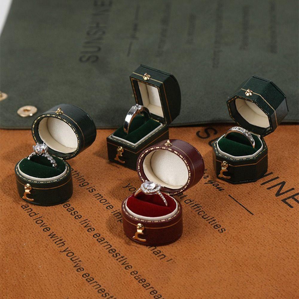 Storage Organizer Octagonal Earrings Ring Box Square High-quality Jewelry Display Case Heart Shaped Jewelry Case Wedding