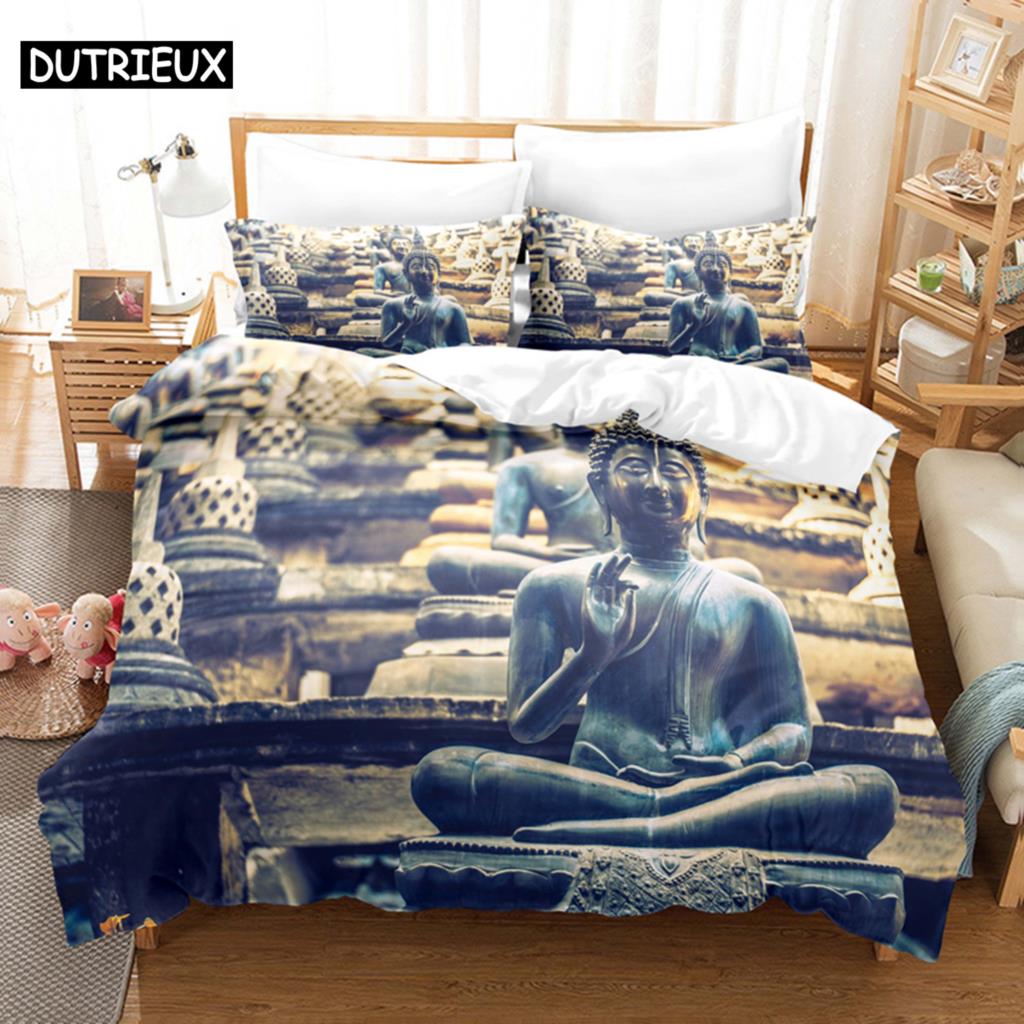 Buddha Quilt Cover Package Queen Dimension Size Single Size Size Full Size Bed 220x240cm Single Size King Dimension Full Bedding Sets Quilt Case