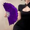 Vintage Feather Folding Fan Dance Stage Performance Hand Held Fan Portable Decoration Fan Wedding Costume Party Accessories