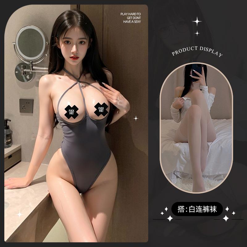 Sexy lingerie sexy pure desire onesie open crotch temptation hot pajamas free uniform supplies suit women