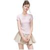 LADY IDEAL Lyocell Round Neck Slim Fit T-shirt