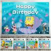 Spongebob Squarepants Theme Photography Backdrops Baby Shower Birthday Party Decor Photo Photographic Background Photocall Props