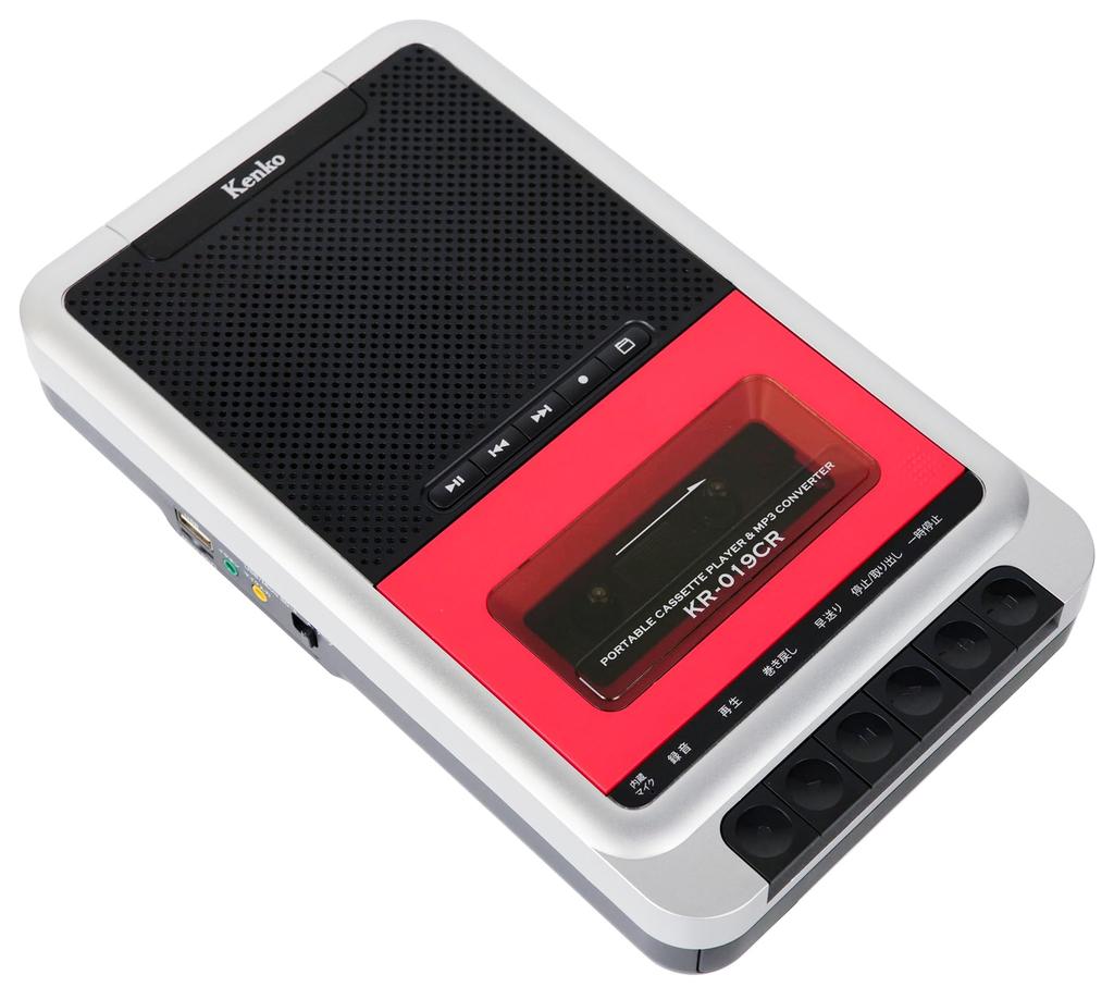 Kenko Cassette Tape MP3 Conversion Player microSD Card Set MP3 Player Function Microphone AA Bus Power 017630 KR-019CRST Built-in Battery/USB