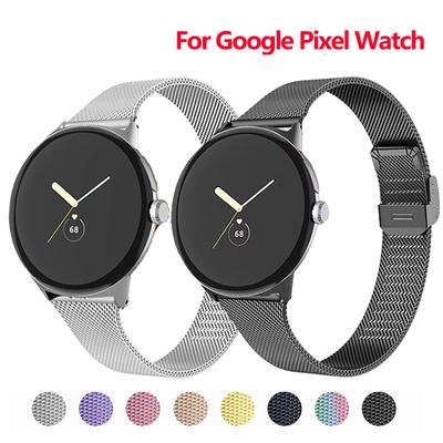 Watchband Slim Milanese Metal Band For Google Pixel Watch Strap Smartwatch Stainless Steel Correa No Gaps Bracelet For Google Pixel Watch