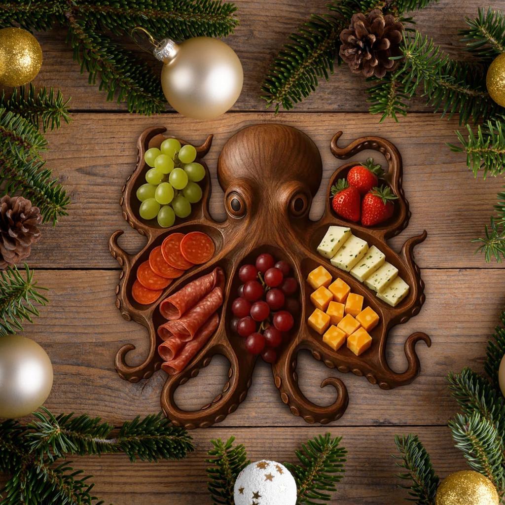 Charcuterie Platter, Nautical Serving Tray For Cheese, Meats & Fruit – Ocean Theme Party Board – Unique Gift For Seafood Lovers & Entertainers