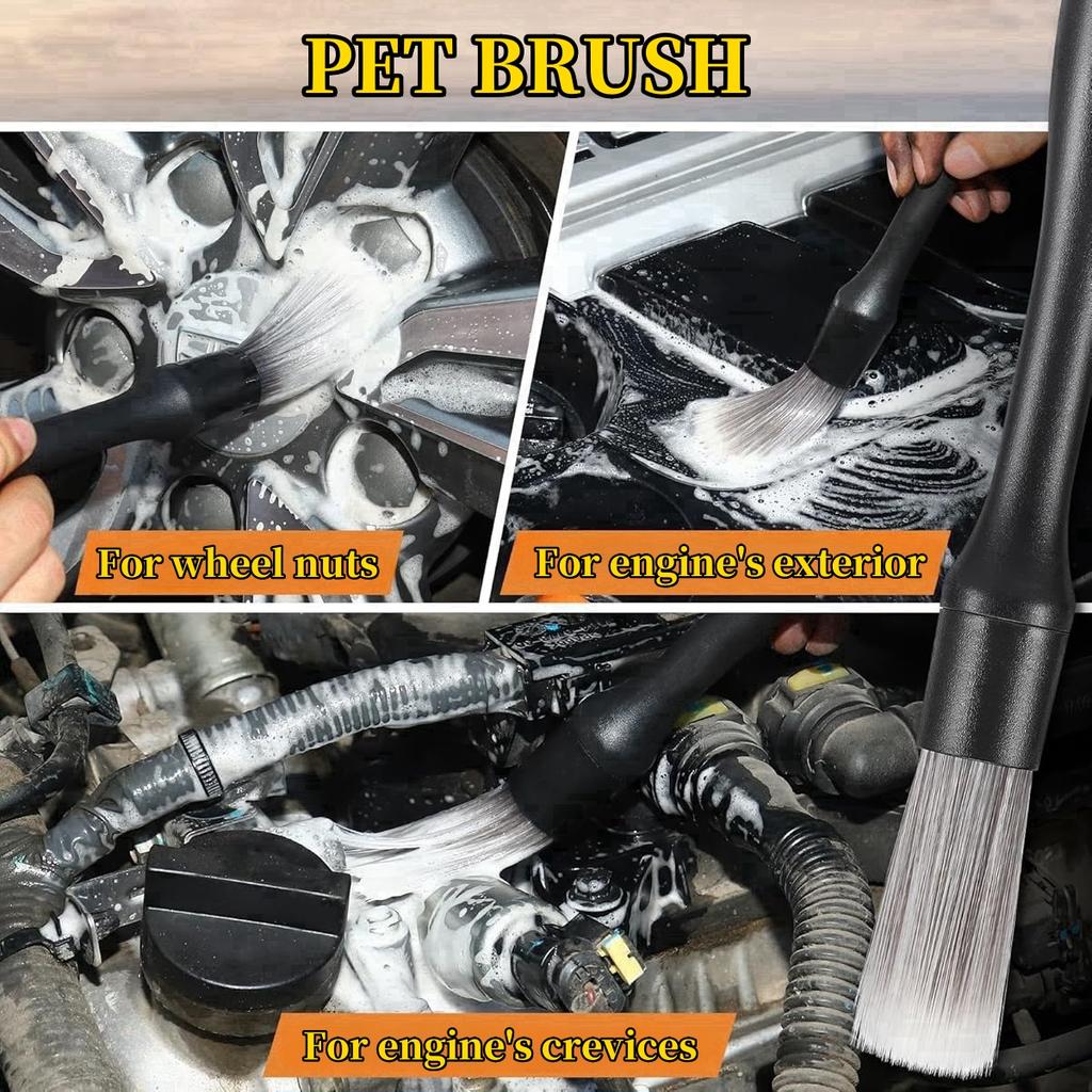 4-5PCS Car Detailing Brush Set Air Conditioning Vent Clean Crevice Sweep Dust Duster Auto Interior with Brush Car Wash Tool Set