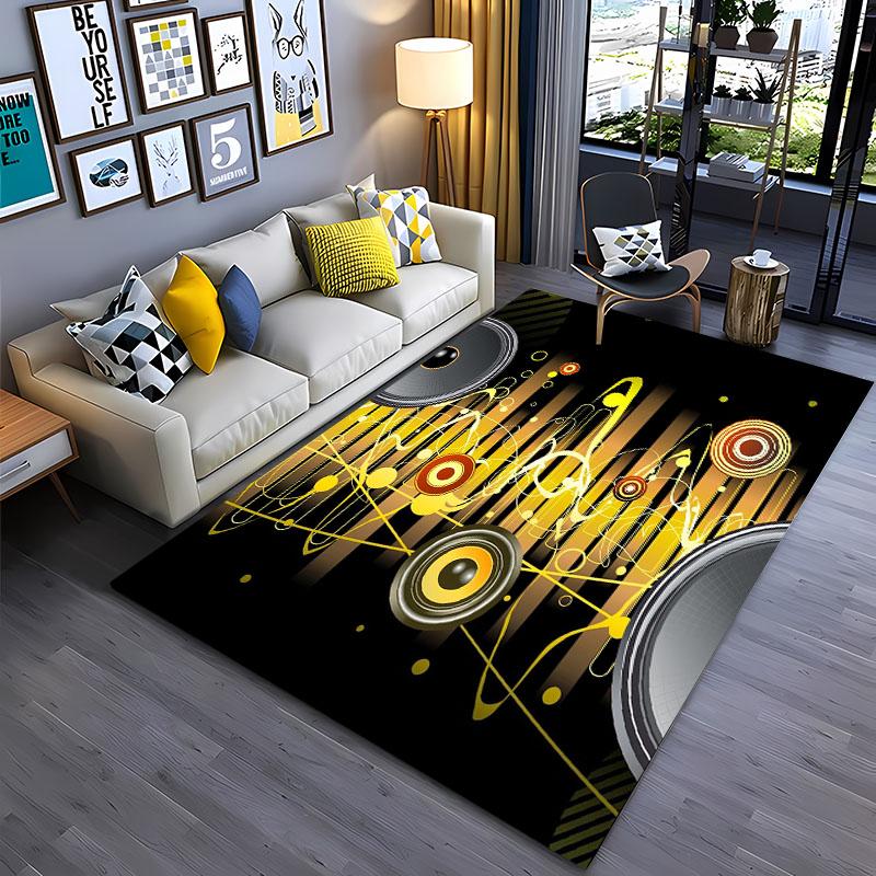 Cool Bass Sound 3D Printing Area Carpets for Home Living Room Children's Bedroom Sofa Doormat Kitchen Floor Rugs Anti-slipDecor
