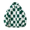 2025 Men's Korean Style Checkered Lambswool Coat for Autumn/Winter: Loose, Versatile, High-End Warmth