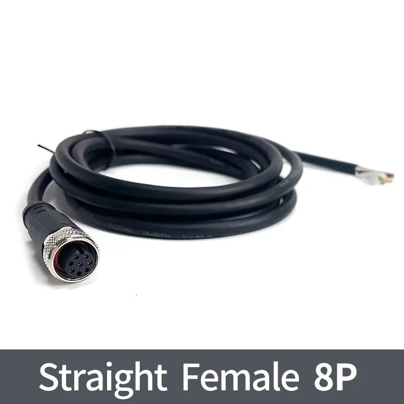 Conector senzor M12 de 2 metri mufă cablu impermeabil Masculin și Femeie 4 5 8 12Pin PVC Conectori M12 de turnare prin injecție integrate