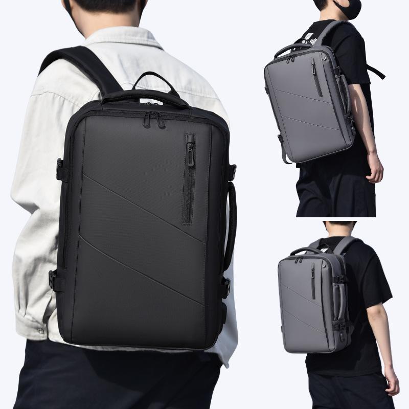 Backpack Large Capacity Men's High-end Backpack Computer Bag High-end Business Bag Expandable Backpack