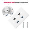 2 Port HDMi   2 Port USB3.0 HDMI Coupler Cover Audio Video HDTV Wall Plate Panel