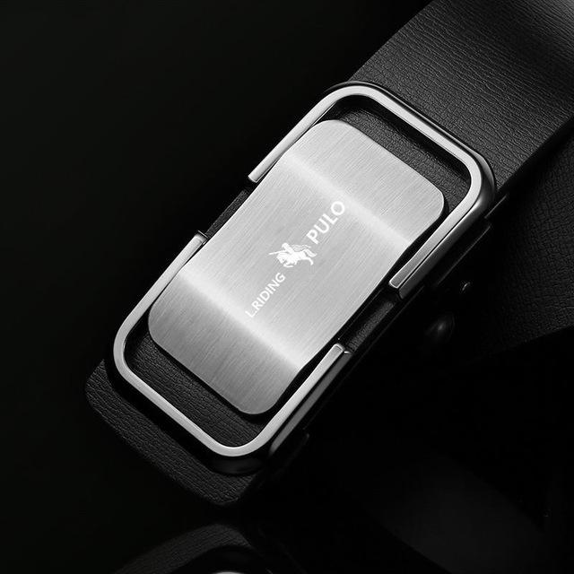 Leather Belt for Men Genuine Leather Belt Men's Black Belt Automatic Alloy Buckle Belt Classic Fashion Luxury Cow