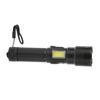Super Bright Flashlight Zoomable IPX4 Waterproof USB Charging Handheld Flashlight with COB Side Light for Camping Hiking