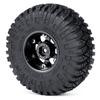 RCMAZO 4-Piece 1.3" Wheel and Tire Set, 1.3-Inch Aluminum Beadlock Wheel Rims with 7027mm Mud Terrain Rubber Tires for 118 124 SCX24 TRX4M RC Cars