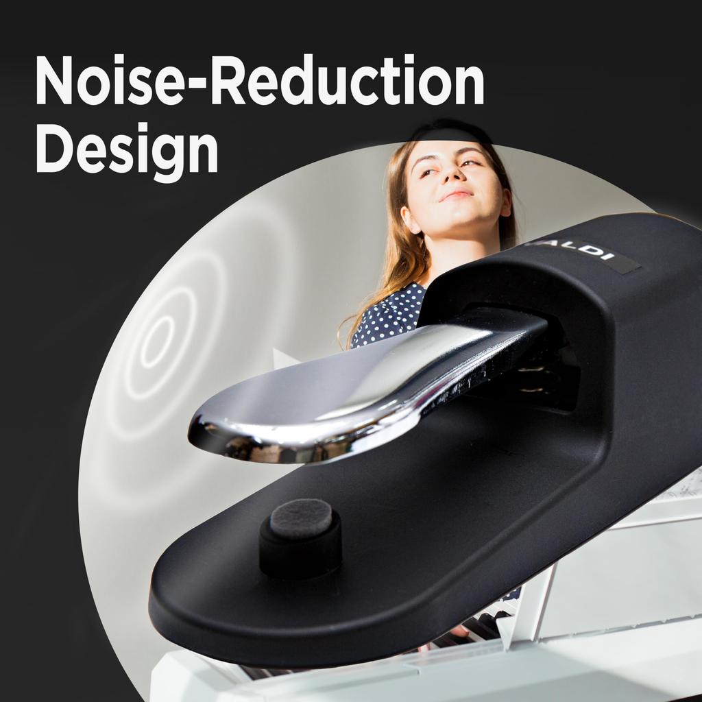 VALDI Sustain Pedal Red Universal Pedal for Digital MIDI and Synths Conversion Switch for All Brands Extension Cable BP-3 - Keyboards, Pianos,