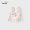 DAVE&BELLA Girls' Long Sleeve Ruffled Collar Top