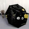 1pc Starry Night Cat Automatic Folding Exquisite Umbrella Portable Collapsible Design, 8-Rib Iron Frame, Durable Fabric, All-Season Casual O
