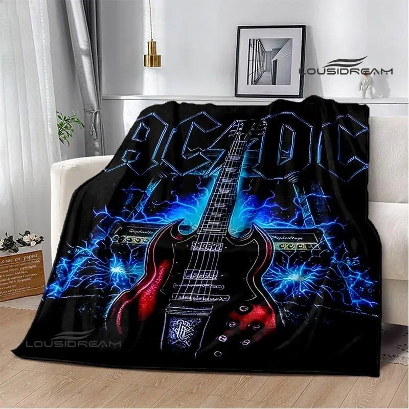 Rocková kapela AC/DC retro potištěná deka Flange hřejivá deka piknikové deky cubre cama throw deka podšívka do postele dárek k narozeninám