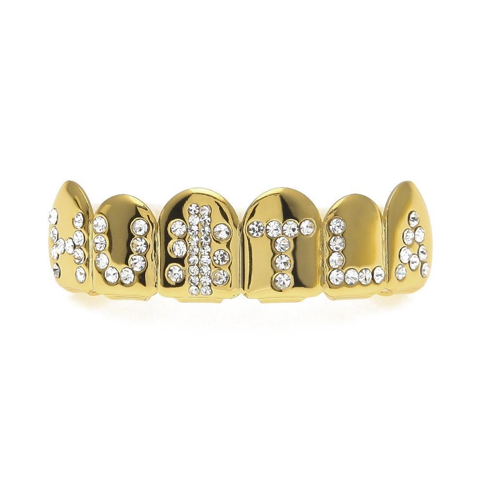 Factory Direct Jewelry Braces Diamond Plated Rap Braces Teeth Grills