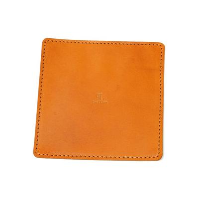 [Ploit] Tochigi Leather Coaster, Square, Single Layer (Orange) Ploit0012_cam