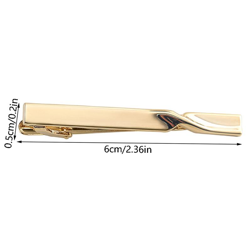1Pc Tie Clip for Men Copper Simple Bar Clasp Mens Classic Tie Clip