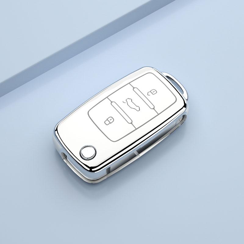 Fashion TPU Car Key Case Cover for VW Volkswagen Polo Tiguan Passat B5 B6 B7 Golf 4 5 6 MK6 Jetta Lavida for Skoda Octavia