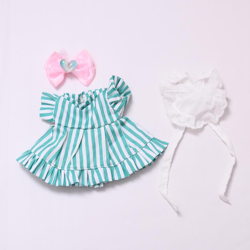 Spain Mia Doll Clothes: 24cm Striped Maid Dress-up Set