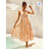 Vestido de Verano 2026 sin Mangas Estampado con Espalda Descubierta y Tirantes - Estilo Vacacional Europeo y Americano para Mujer