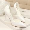Bigtree Moda Semplice Club Notturno Spettacolo Scarpe Sottili da Donna Tacco Sottile Tacco Super Alto Bocca Bassa Appuntite Vuote Scarpe Singole