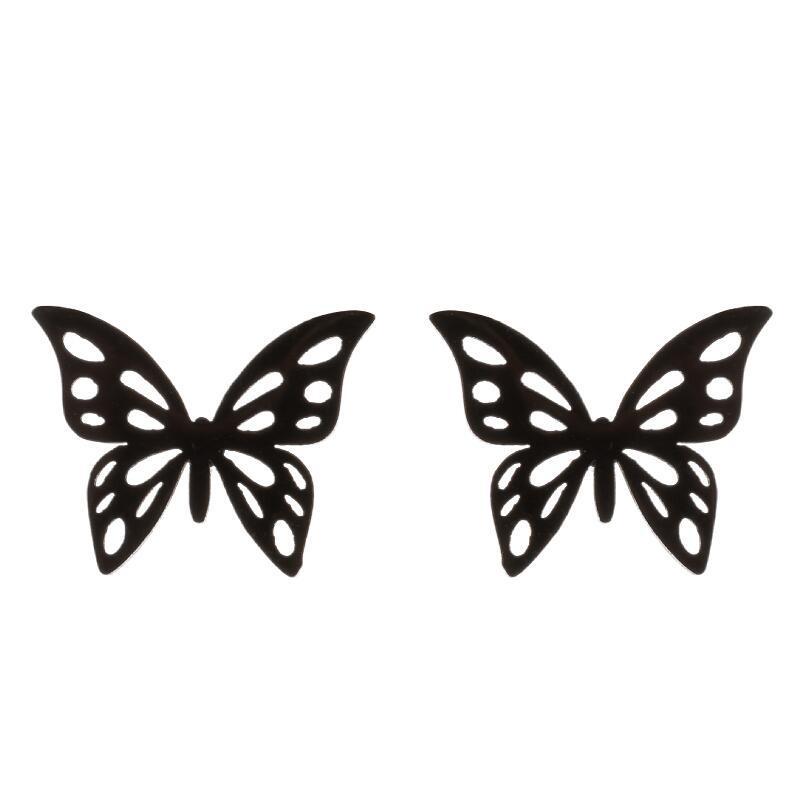 Butterfly Korean Temperament Stainless Steel Earrings - Versatile and Stylish Small Earrings for Women.