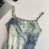 Women's Mint Green Fishtail Camisole Dress - Slim, Sexy Summer Vacation Style