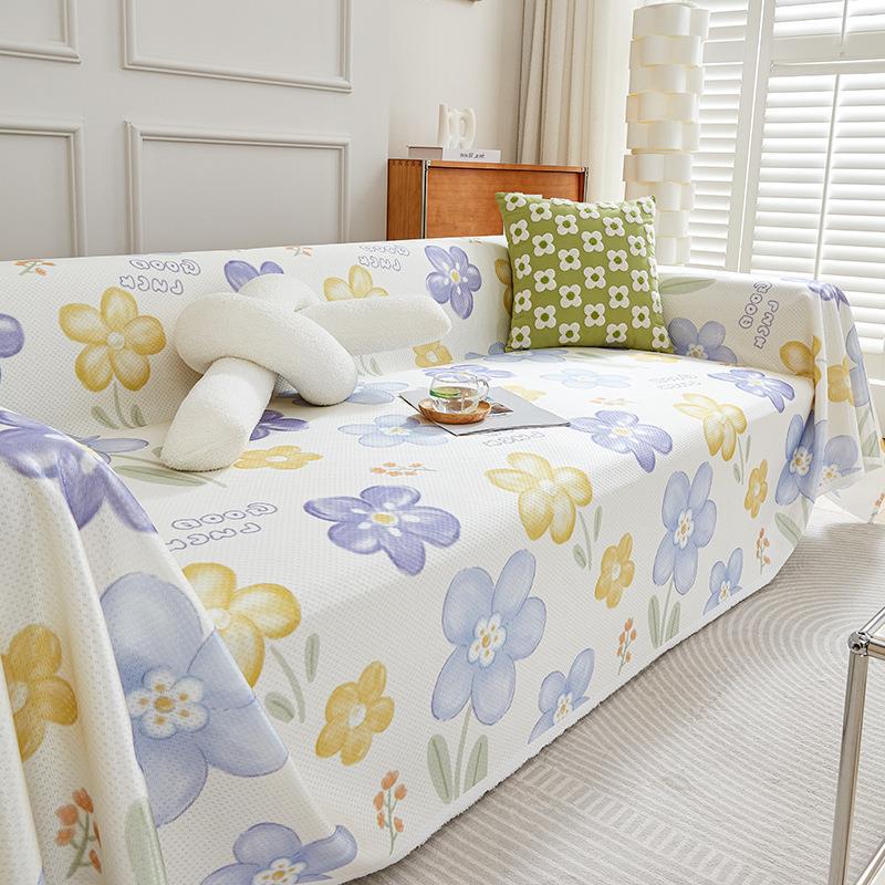 Ice Silk Sofa Cover, Summer Cartoon Cute Sofa Cover, Cute Fun Sha Releases Full Package Sofa Cover