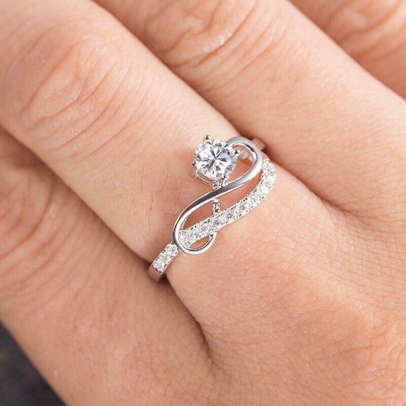 Design Ring Woman, Line Round Zircon Ring, Engagement Light Luxury Jewelry