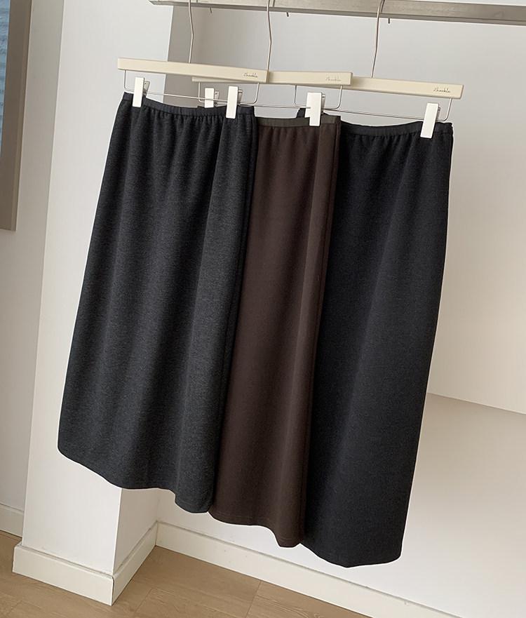Spring Arrives Early: 2024 A/W Korean High Waist Wool-Blend Slit Midi Skirt