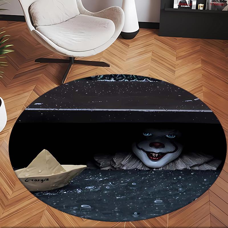 Pennywise (29) Round Office Rug Decorative Floor Rug for Office Bedroom Living Room and Home Space