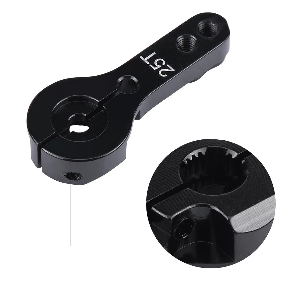 25mm 25T Teeth Half Servo Horn Arm RC Accessory For Futaba  Ace  TowerPro MG Black