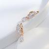 New  Rose Gold Color Drop Earrings For Women Fashion Daily Jewelry Luxury Natural Zircon Wedding Earrings Crystal Gifts