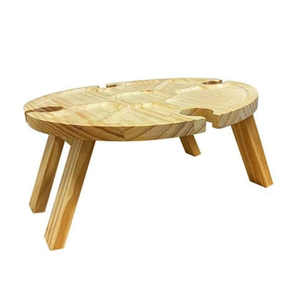 Wine Picnic Table Mini Detachable Dish for Cheese and Fruit Snack Tray Outdoor