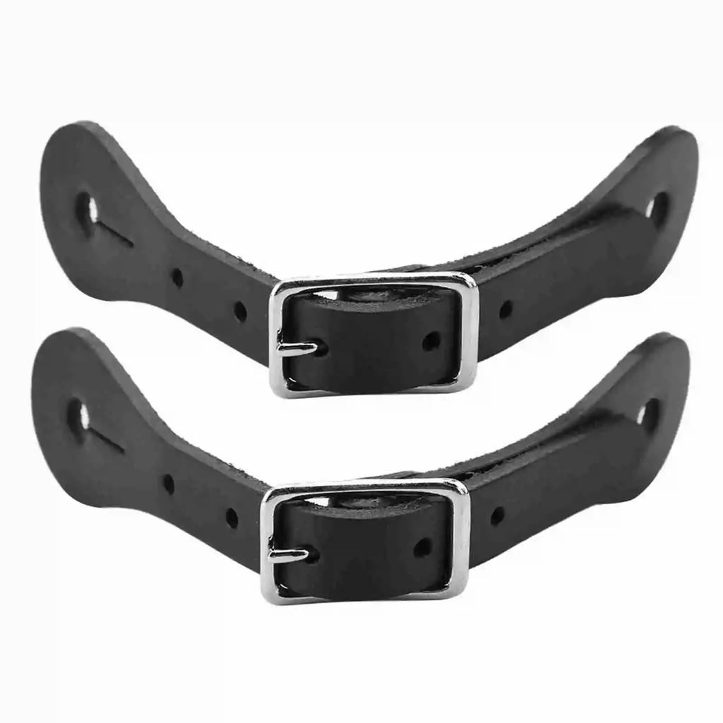 1 Pair Horse Riding Accessories Handmade Genuine Leather Equestrian Spur Strap