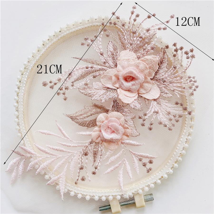 1 ks 3D krajková aplikace na svatební šaty DIY řemeslo květinová nášivka oděvní pomocný materiál