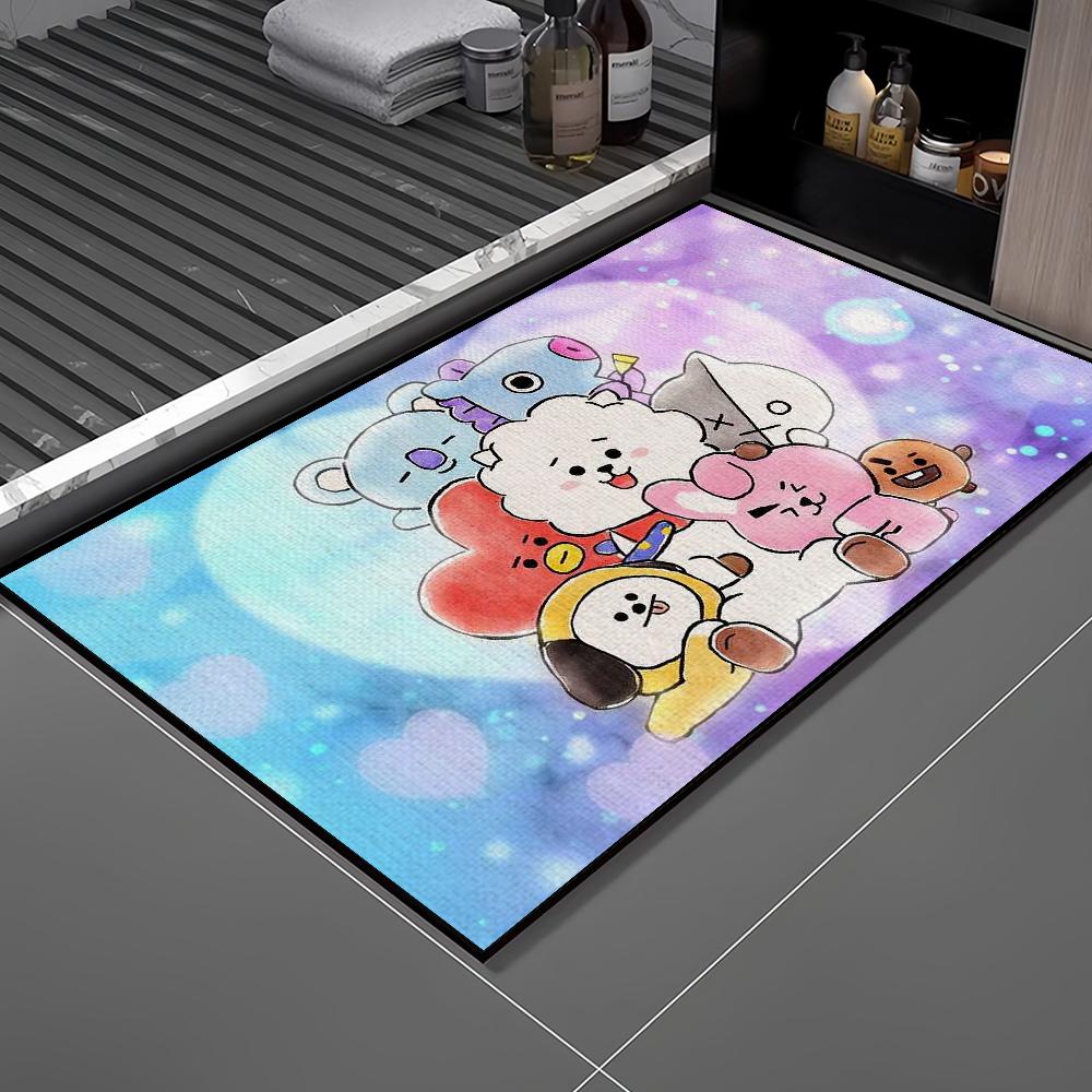 

Cartoon B-BT-S 21 Cute small carpet For House Bedroom Decoration Kitchen Bath Super Absorbent Rug Carpet Foot Non-slip SJR40x60CM