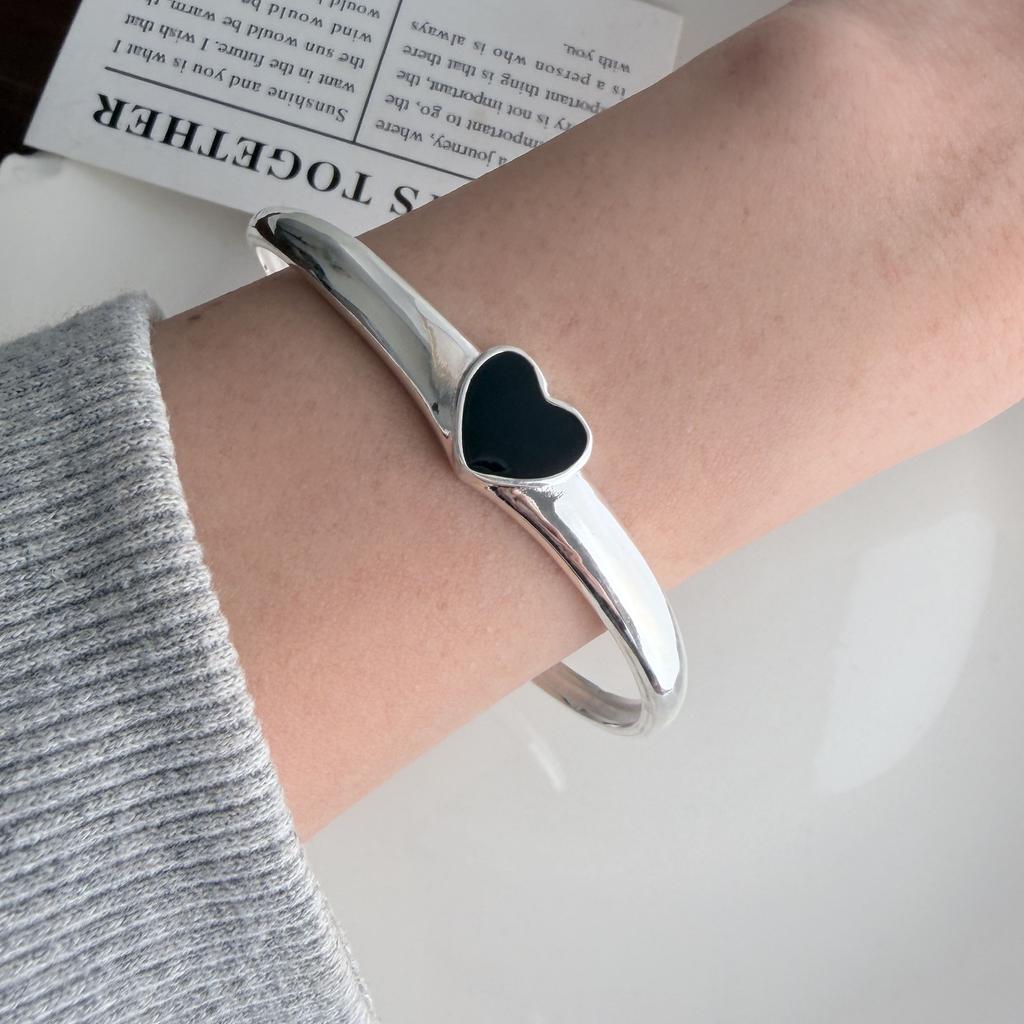 Xiaomi 100% Solid 925 Sterling Silver Metal Bracelet for Women Vintage Handmade Simple Heart Tassel Bracelet Birthday Gift Party
