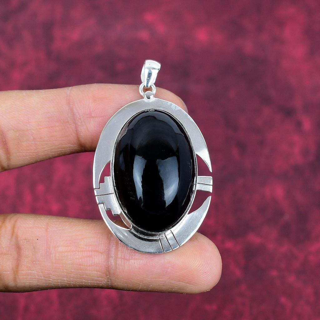 Obsidianauge 925 Sterling Silber Anhänger, handgefertigter Edelstein Anhänger Schmuck, Geschenke für Frau Brandneuer Anhänger