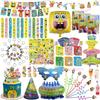 Cartoon Spongebobed Birthday Party Favors Bracelets Keychains Carnival Prizes Pinata Goody Bag Fillers Party Gift Birthday Decor